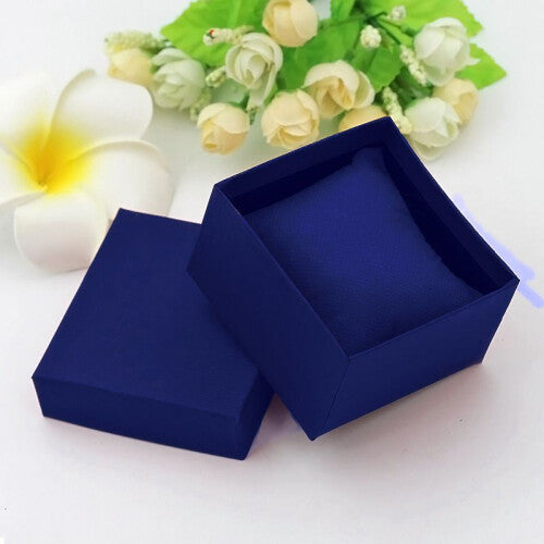 (Blue) Box Fashion Watch Jewelry Holder Display Storage Organizer Case Winder Gift