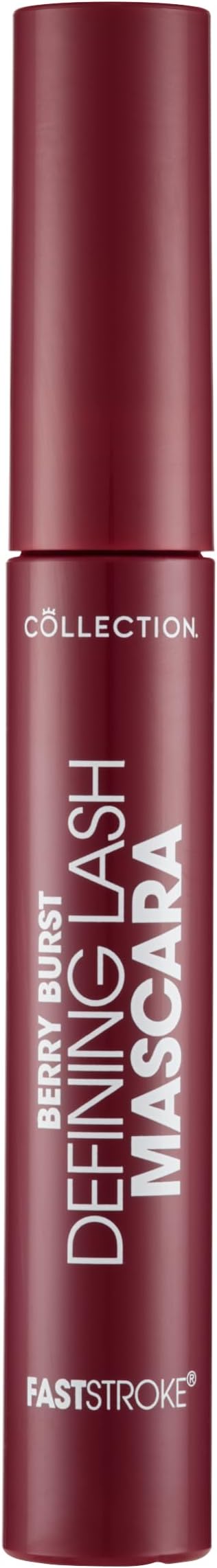Collection Cosmetics Fast Stroke Defining Lash Mascara, Volumising and Curling Mascara, 9ml, Berry