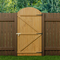 (90*180cm) Semi Braced Arch Top Strong Wooden Garden Gate