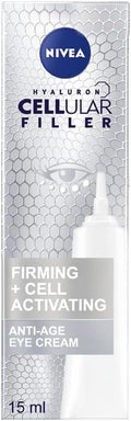 NIVEA Hyaluron Cellular Filler Anti-Age Eye Cream (15 ml), Moisturising Anti Ageing Cream for Eye Area, Powerful Hyaluronic Acid Eye Cream for Wrinkles and Dark Circles