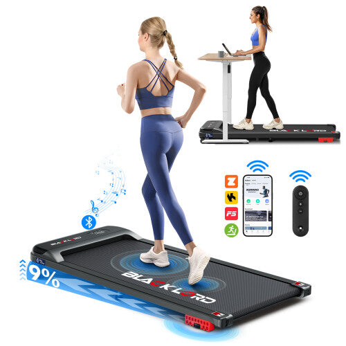 BLACK LORD Treadmill Walking Pad Gym Fitness Incline MS2 Black