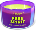 TALENT Scented Candles for Home - Enjoy Candles, Natural Soy Wax with 3 Cotton Wicks, Ideal Candles Gift for Women and Men, High Summer Night