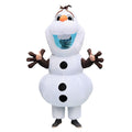 (B, 150-190CM) Snowman Olaf Inflatable Costume Adult  Mascot Christmas Halloween Carnival Purim Easter Cosplay Fancy Dress Blow Up Disney Suit