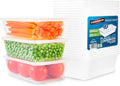 Caterserve 25 Takeaway Plastic Containers With lids 650ml - Microwave and Dishwasher safe - Ideal for Food storage and Meal Prep - BPA free,recyclable,reusable