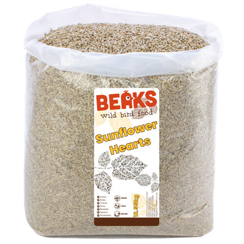 (12.55kg) SUNFLOWER HEARTS for all year feeding of all wild garden birds