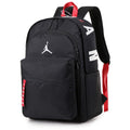 (Black) Color Solid Air Jordan Pattern Student Backpack Curved Gift Straps Schoolbag