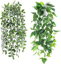 Der Rose 2 Pack Fake Plants Artificial Plants Indoor Faux Hanging Ivy Vines Plants for Home Bathroom Shelf Wall Bookshelf Decor