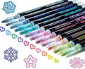 Valentines Gifts For Kids, 12 Glitter Pens Metallic Outline Paint Markers Pens, Arts Crafts Supplies, Easter Gifts Kids Girls Birthday Presents Teen Girls Gifts 4 5 6 7 8 9 10 11 12 13 Year Old