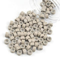 Vlasy 100 Pcs Silicone Micro Rings for I Tip Hair Extensions 5mm Micro Nano Beads Micro Links Hair Beads (Gray Blonde)