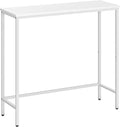 HOOBRO Console Table, Slim Console Table for Hallway, Metal Frame, Compact Display Table, Sofa Table for Small Spaces, Entryway, Living Room, Sturdy, Metal Frame, White EWW75XG01