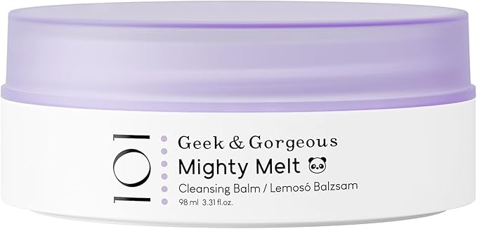 Geek & Gorgeous Mighty Melt - cleansing balm, melts away long-lasting, waterproof makeup & sunscreen, for all skin types, 98ml