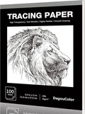 DagouColor Tracing Paper, 1 Pack, 100 Sheets, 21.6 X 27.9CM Drawing Pad Overlays & Sketching on Art Paper & Sketch Book for Beginning Artists Adults Kids Boys Girls