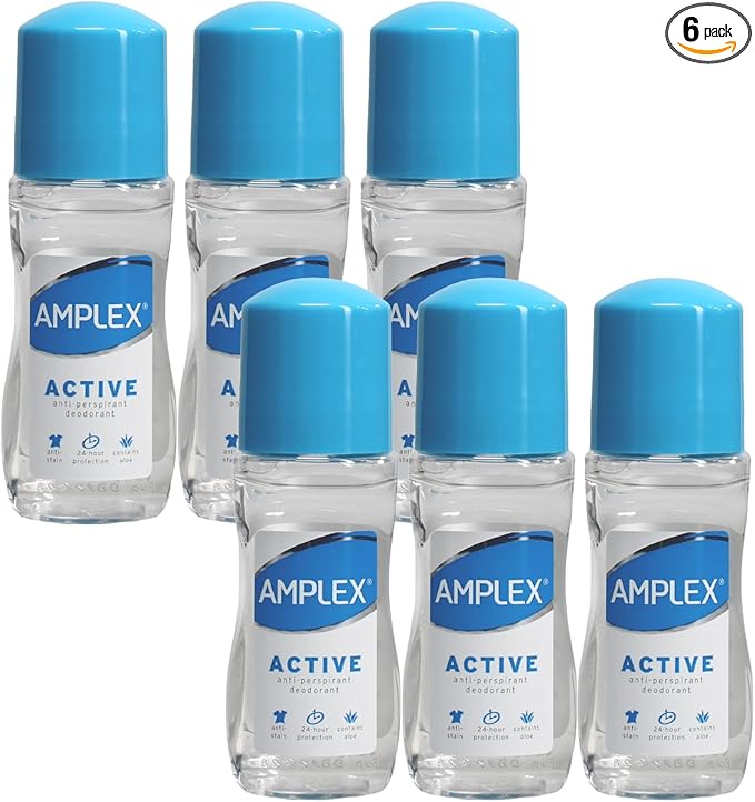 Amplex Deodorant 50ml 6 Pack Natural Scent (Active)