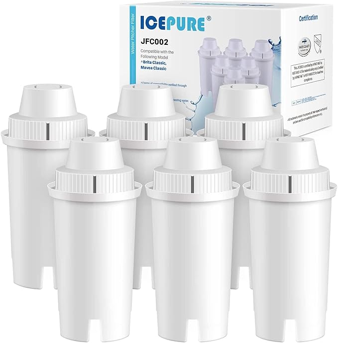 ICEPURE Water Filter Cartridges Compatible with Brita Classic Filter Jugs, Brita Jugs and Dispensers, Classic OB03, Everyday, UltraMax, Metro+, XL, Mavea 107007 35557,6 Pieces