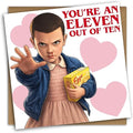 NotNiceThings Stranger Things Valentine's Day Card - TV Show Cards - Eleven Funny Anniversary Card For Him, Her, Boyfriend, Girlfriend, Husband, Wife - Fun & Rude Gifts From Fiance