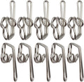 100 Pack Metal Curtain Header Tape Drapery Hooks, Silver