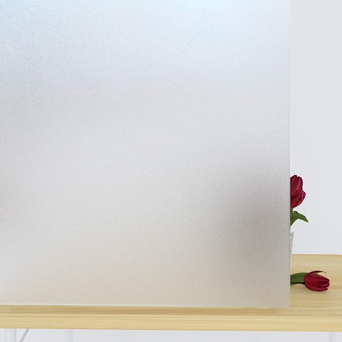 Frosted Privacy Glass Window Film Opaque Privacy Window Sticker Door Cover Anti-UV Static for Office Bathroom Home (Frosted, 60x200cm)