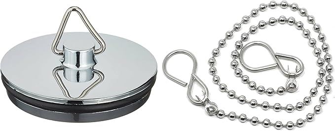 Chrome Sink Plug with Chain for Hand Washing Basin 1 1/2 Inch (38mm)