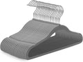 Kidoola 20 Velvet Baby Hangers, Nursery Coat Clothing Hangers for Babies, Infant, Toddlers and Kids, Unisex for Boys or Girls up to 24 Months (Grey)