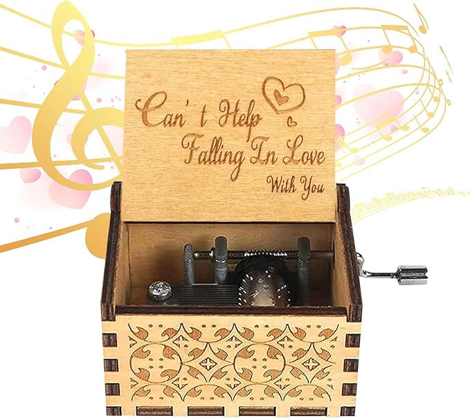 hadio Cant Help Falling in Love Music Box, You Are My Sunshine for Lovers Falling in Love, for Women, Best Valentine gifts for Him & Her