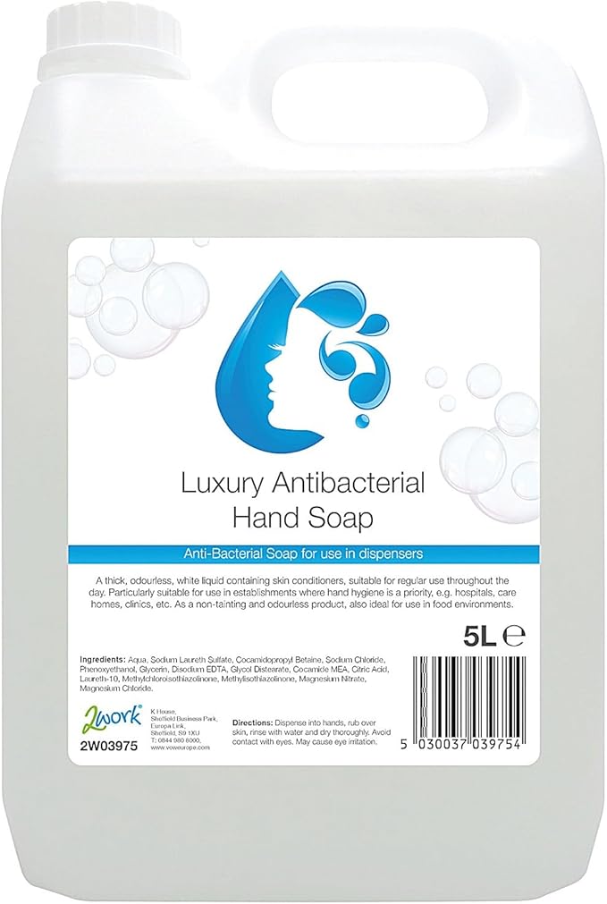 2Work Conditioning Antibacterial Handwash 5 Litre Bulk Bottle 2W03975