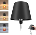 CNMTCCO Wireless Bottle Lamp with Touch Adjustment - Warm 3000k, Neutral 4500k, Cold White 6000k LED - Rechargeable for Bars, Restaurants, Outdoor Decoration (Black, 1-Pack)[Energy Class G]