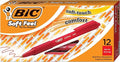 BIC Soft Feel Ballpoint Pens Medium Point (1.0 mm) – Red, Box of 12