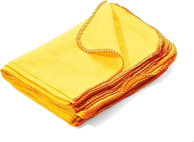 10x Yellow Dusters Cotton Cleaning Cloths Polishing Cloth Dusting Towel Multi-Purpose Duster Cloth Washable Reusable Car Duster For Dusting Polishing Cleaning Kitchen Essentials (pack of 10 )