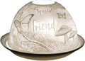 Cello Special Friend Woodland Tealight Dome, Porcelain Candle Holder With Loving Message. Use Tealights or LEDs. Sentimental Friendship Gift For Women