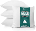 Pack of 4 Cushion Inserts 45cm x 45cm | Plump Bounce Back 18 x 18 Cushion Insert Pads | Hypoallergenic Sofa & Throw Pillows Inner | Made in UK