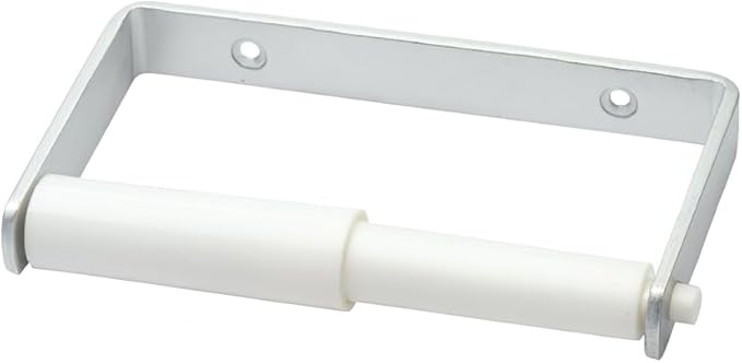 Merriway BH02037 Toilet Paper Roll Holder Aluminium with White Roller Fitting