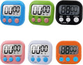 Kitchen Timer, Digital Kitchen Timer Magnetic Countdown Kitchen Timer with Loud Alarm Perfect for Kitchen Cooking, Baking,Sports Games (6 Pack)