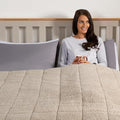 Brentfords Weighted Blanket Teddy Fleece, Boys Girls Weighted Blanket Sleep Therapy Anxiety Stress Relief Super Soft Throw - Natural, 125 x 150cm - 4kg (Disclaimer: Only suitable for age 3+ years)