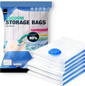 KEPLIN Vacuum Storage Bags | Maximise Space and Store Clothes, Bedding, Towels, Duvet & Pillow | Space Saver Air Suction Bag with Secure Double Zip + Valve | 6 Pack Medium (50cm x 70 cm)