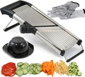 Adjustable Mandoline Vegetable Slicer by Chef's INSPIRATIONS. Best for Slicing Food, Fruit and Vegetables. Mandolin Slicer Julienne Cutter. Cut Proof Gloves. Stainless Steel