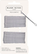 BasicSense 30PCS Metal Bobby Kirby Hair Pins, Silver
