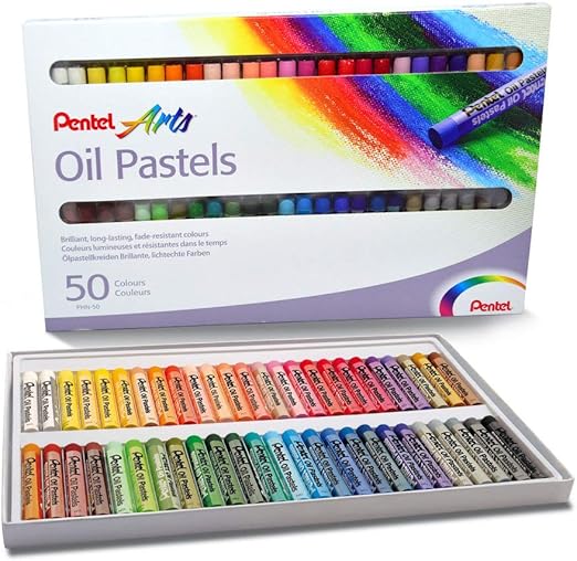 Pentel PHN4-50 Oil Pastels - Pack of 50