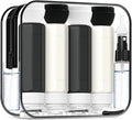 Redfly 17PCS Travel Bottles for Toiletries, TSA Approved Leak Proof Refillable Travel Size Containers, Silicone Travel accessories for Shampoo, Conditioner, Lotion & Creams Black&White