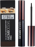 Tattoo Brow Peel Off Eyebrow Gel Tint Eyebrow Tint Dark Brown Semi-Permanent Colour Waterproof Peel OffEyebrow Gel Lasts Up To 3 Days PeelOffEyebrow DyeEyebrow Colours Tattoo Brow (#01darkbrown)