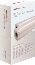 SousVideTools | Vacuum Sealer Rolls Pack of 2 | 28 cm x 6 m | Embossed Plastic Food Storage | Sous Vide Cooking, Boiling, Freezing and Microwaving - Packaging May Vary[Energy Class A++]