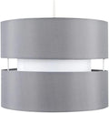 MiniSun | Modern 2 Tier Ceiling Light Shade in a Grey Finish | Pendant Lights, Home Décor & Improvement Essential | 260mm Shade Width[Energy Class A+]