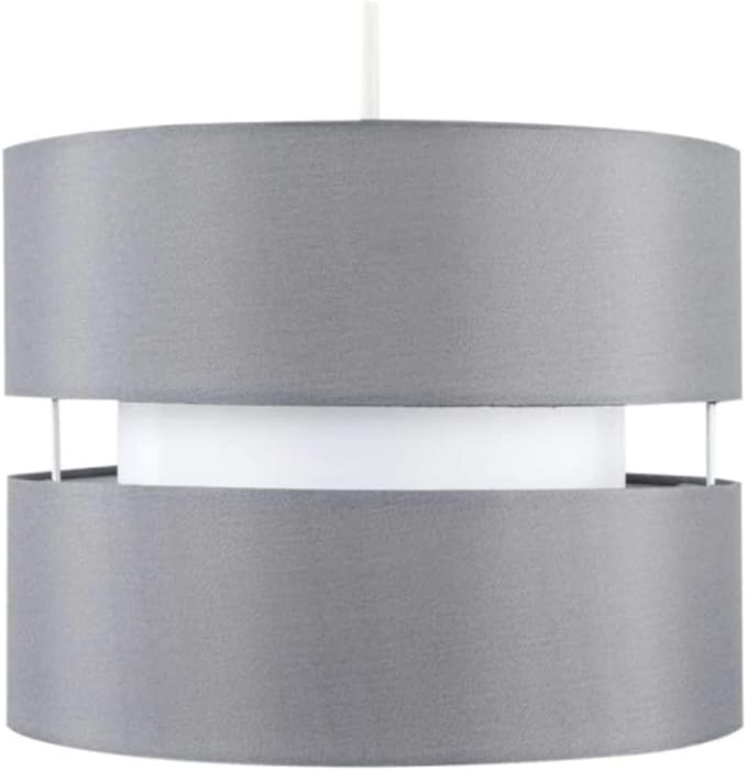 MiniSun | Modern 2 Tier Ceiling Light Shade in a Grey Finish | Pendant Lights, Home Décor & Improvement Essential | 260mm Shade Width[Energy Class A+]