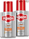 Alpecin Tuning Shampoo 2x 200ml | Preserves Natural Hair Colour and Supports Natural Hair Growth | Dark Caffeine Shampoo to Cover Early Grey Hairs | Hair Care for Men Made in Germany