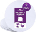 Culpitt 10" White Masonite Cake Board, Strong Round Cake Board, Cake Drum, 4mm Thick, 254mm, 10 Inch - Pack of 5