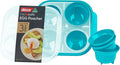 Décor Microsafe Microwave Steam Egg Poacher. Cooks 1-4 Eggs at Once in Under 3 Minutes. BPA Free and Fully Dishwasher and Freezer Safe. with Safety Hold Handles and steam Release Vents. Teal.