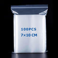 100 Grip Seal Bag - Small Plastic Bags for Jewelry, Candies, Coins, Medicine (7x10cm)