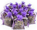 12 Sachets of Premium Dried English Lavender in Delicate Lilac Organza Bags - Natural Home Fragrance, Sleep Aid, Gifts & Moth Repellent