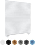 No Drill Blinds Non-woven Fabric Cut to Size Thermal Easy Fit Self Adhesive Stick On Pleated Temporary Shades Clip In Paper Blinds for Windows Patio Doors Kitchen Bathroom Bedroom