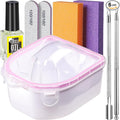 Teenitor Nail Soak off Bowl, Acrylic Nail Remover Kit Soak off Gel Nail Polish Remover Kit, Gel Nail Remover Kit with Cuticle Remover Tools, Cuticle Oil, Cuticle Pusher, Cuticle Peeler