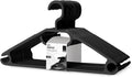 KEPLIN Space Saving Black Plastic Coat Hangers - 20 Pack | Heavy Duty Swivel Hook Hangers for Clothes, Coats, Dress, Shirt, Jacket, Trouser | Non Slip with Rotating Hook & Tie Hanging